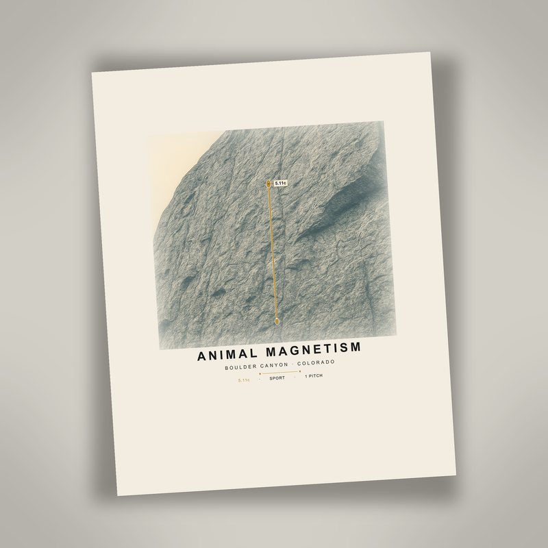 Animal Magnetism climbing route print