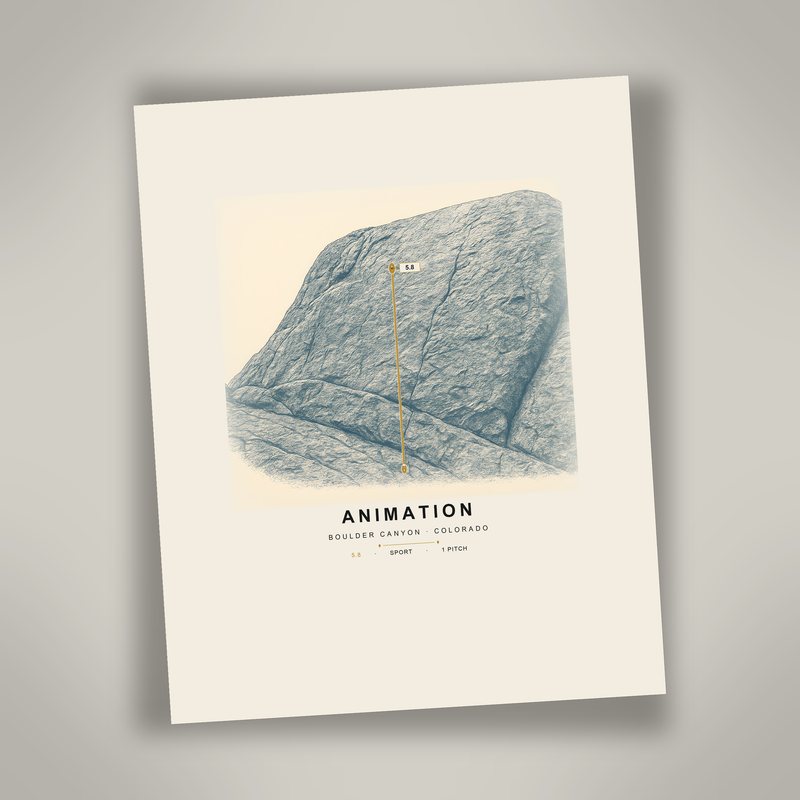 ANIMATION climbing route print