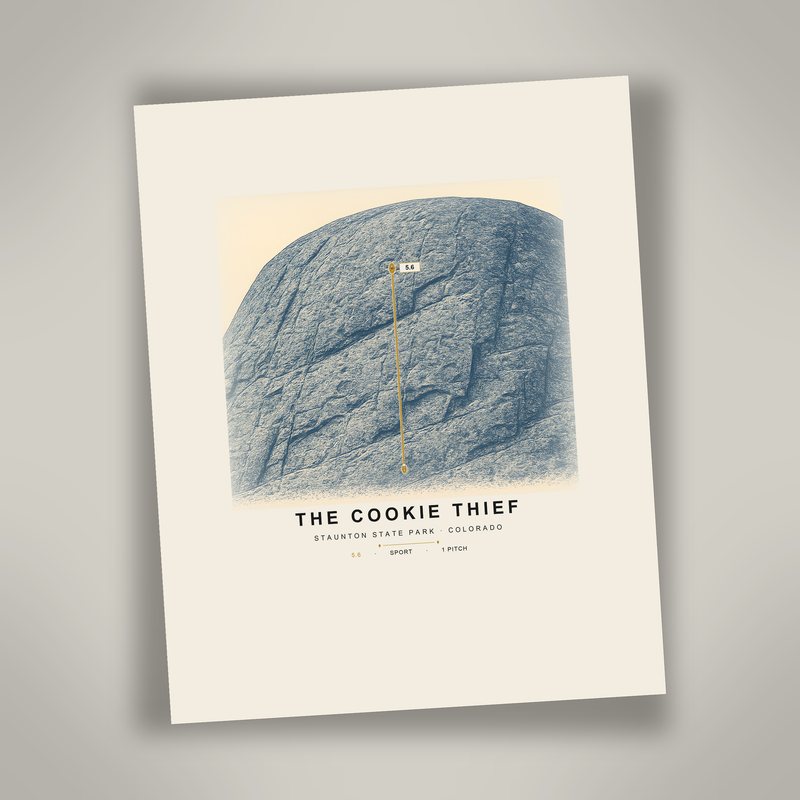 THE COOKIE THIEF climbing route print