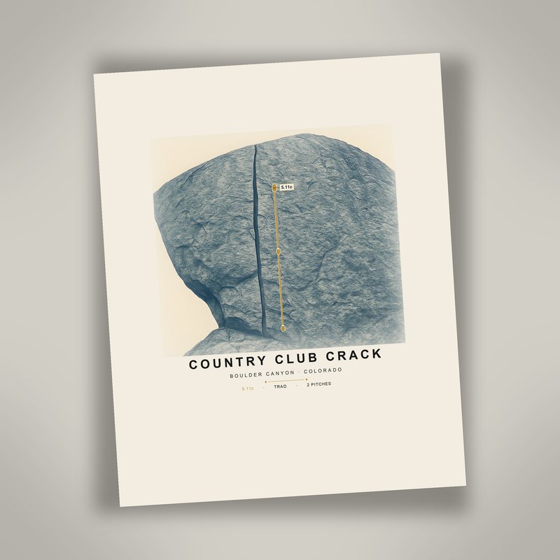 COUNTRY CLUB CRACK climbing route print