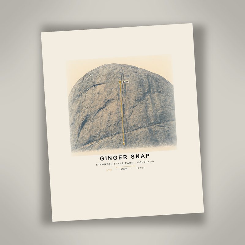 GINGER SNAP climbing route print