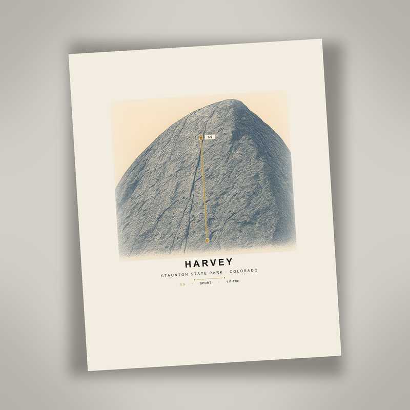 HARVEY climbing route print