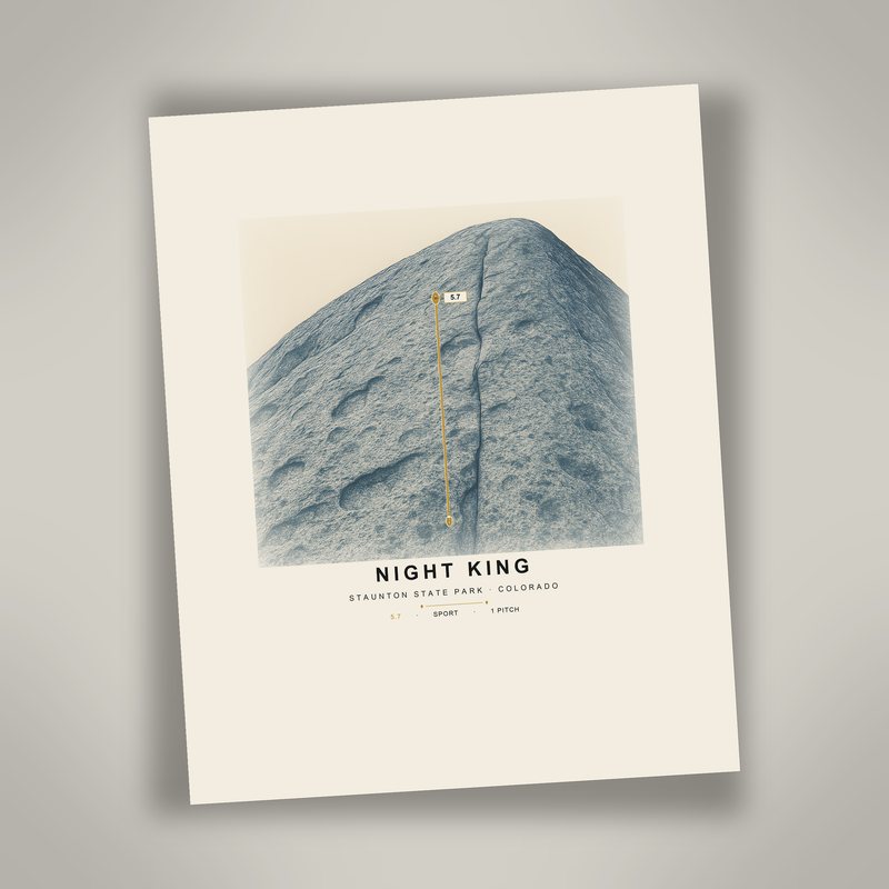 NIGHT KING climbing route print