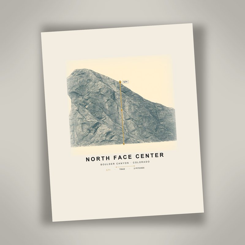 NORTH FACE CENTER climbing route print