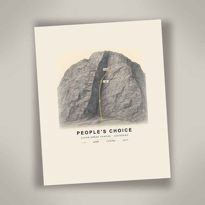 PEOPLE'S CHOICE climbing route print