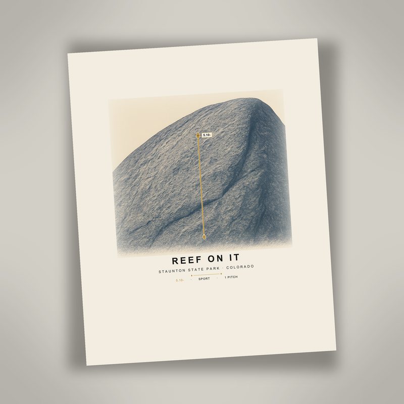 REEF ON IT climbing route print